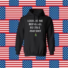 Look At Me Being All Festive And Shit Humorous Xmas Hoodie