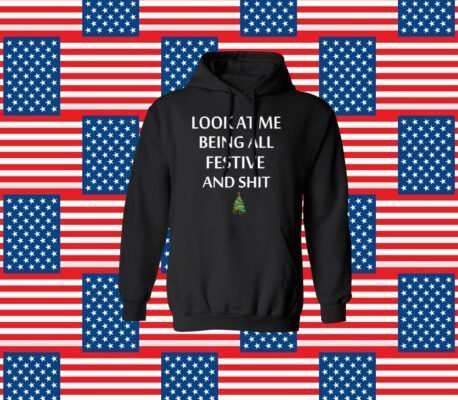 Look At Me Being All Festive And Shit Humorous Xmas Hoodie