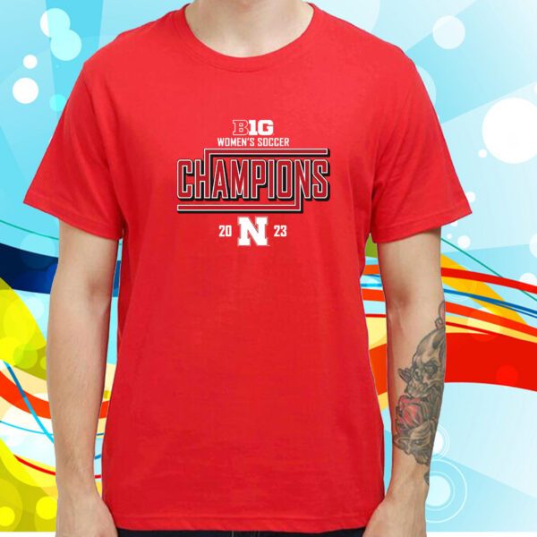 Nebraska Huskers 2023 Big Ten Women’s Soccer Regular Season Champions Locker Room Tshirt