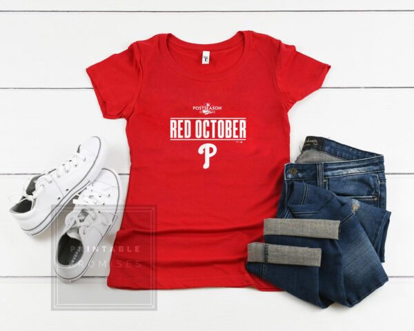 Red October Phillies Tee Shirt