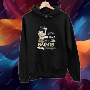 Santa Butt If you don't like New Orleans Saints merry kissmyass christmas T-Shirt