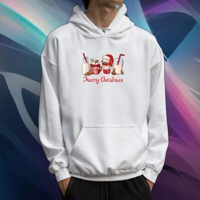 Santa Fuel Christmas Milk and Cookies Christmas Latte Tshirt