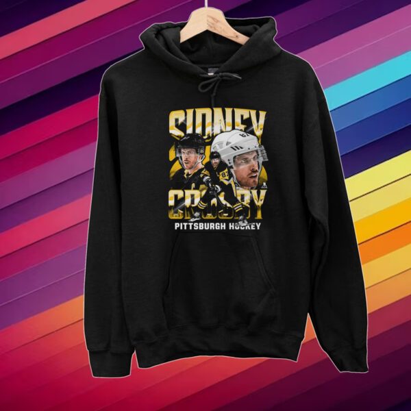 Sidney Crosby Pittsburgh Vintage Wht Shirt