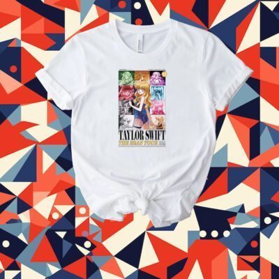 The Taylor Swift Eras Tour Cartoon Tee Shirt