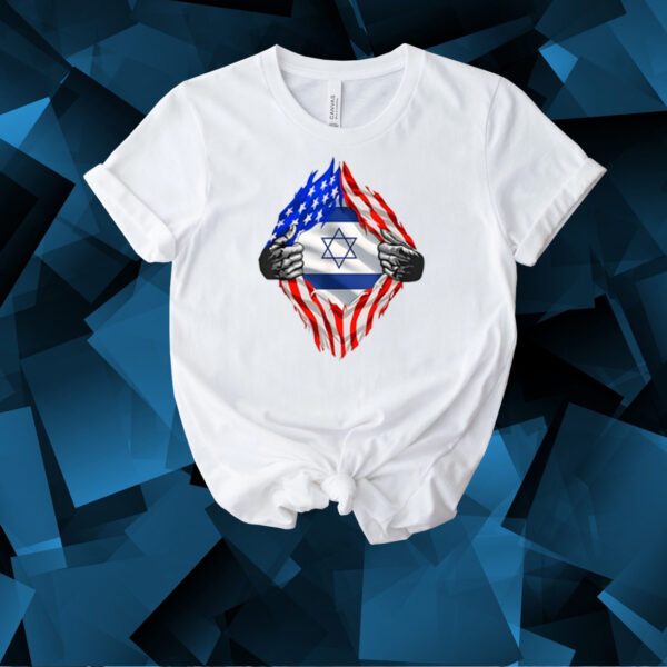 Usa Israel Flag American Israeli Roots Jewish Shirt