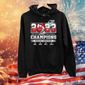 2023 Big Ten Women’s Volleyball Champions Nebraska Cornhuskers Hoodie Shirt