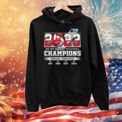 2023 Big Ten Women’s Volleyball Champions Nebraska Cornhuskers Hoodie Shirt