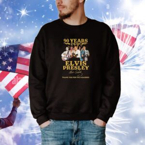 90 Years 1935 – 2025 Elvis Presley Thank You For The Memories Hoodie Shirts