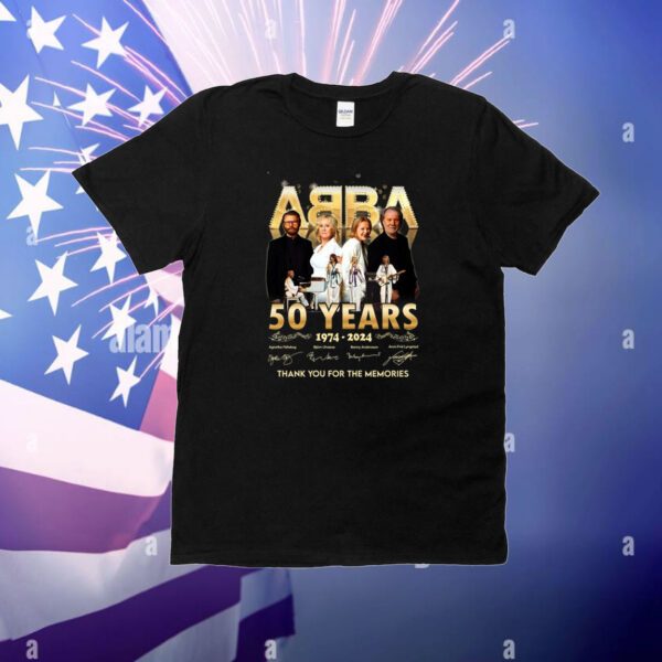 ABBA 50 Years 1974 – 2024 Thank You For The Memories Hoodie T-Shirts