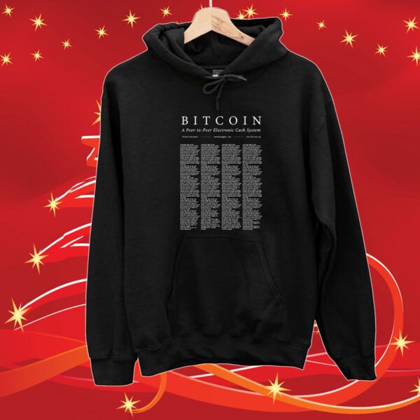 Bitcoin A Peer-To-Peer Electronic Cash System Hoodie Shirts