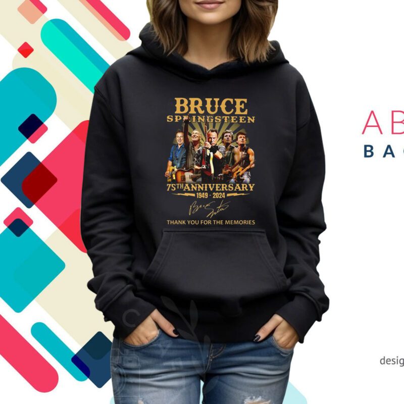 Bruce Springsteen 75th Anniversary 1949 – 2024 Thank You For The Memories Hoodie T-Shirt
