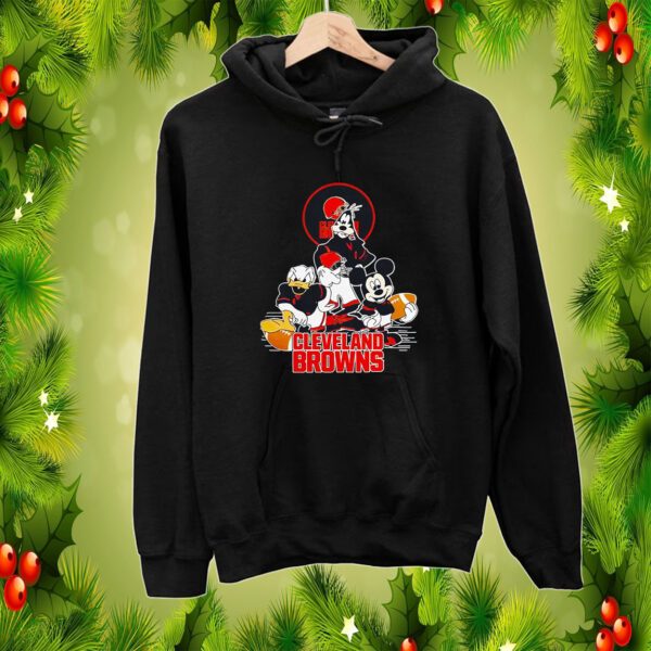 Cleveland Browns Mickey Mouse Donald Duck Goofy Football Nfl SweatShirts