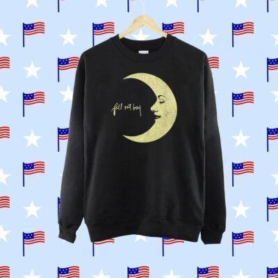 Fall Out Boy Moon Logo Boyfriend Fit Girls Hoodie SweatShirt