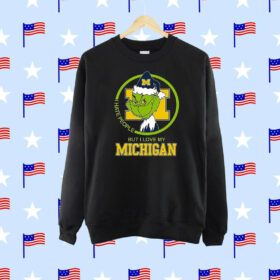 Grinch I Hate People But I Love My Michigan Sweartshirt