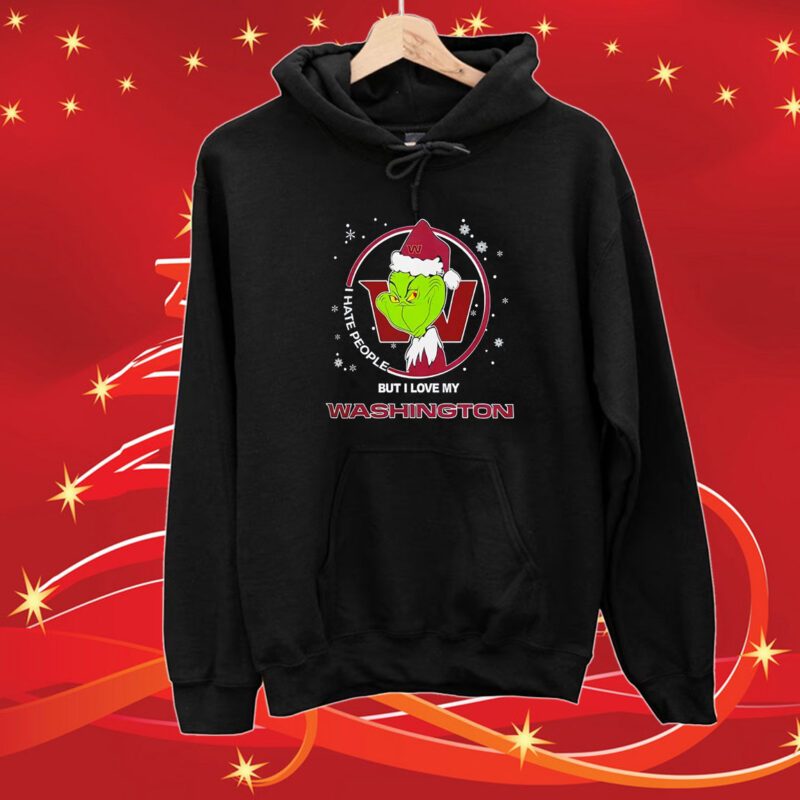 Grinch Santa I Hate People But I Love My Washington Commanders SweatShirts