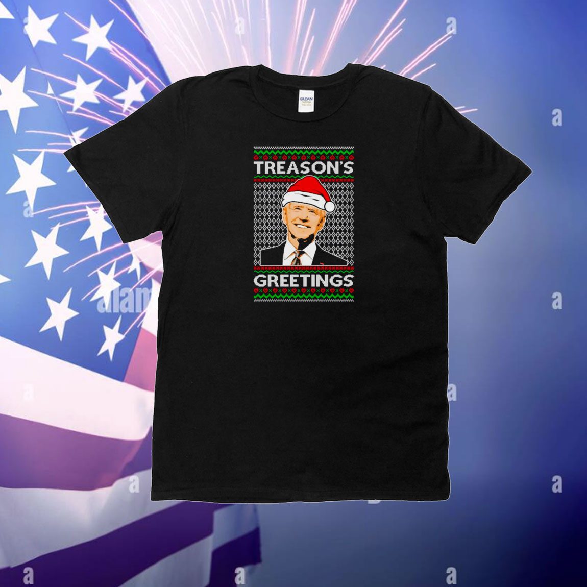 Joe Biden Santa treason’s greetings Ugly Christmas Hoodie T-shirts