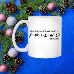 Matthew Perry The One Where We All Lost A Friend Black Mugs