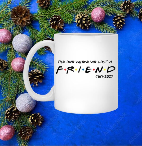 Matthew Perry The One Where We All Lost A Friend Black Mugs