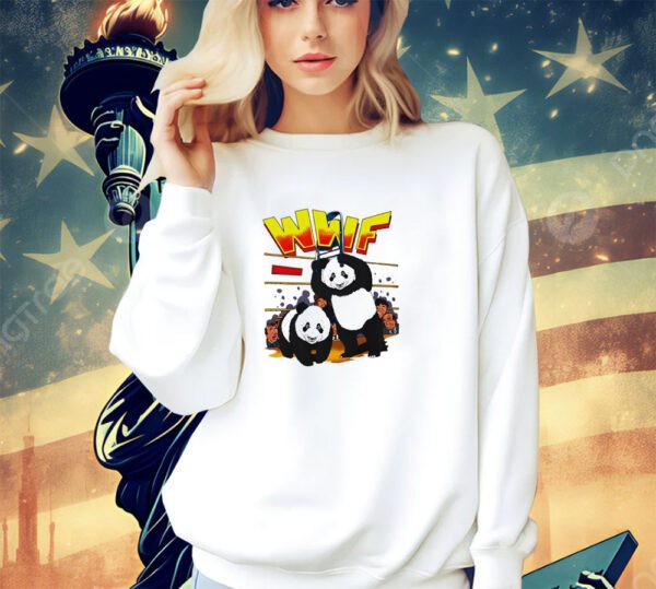 Panda WWF Wrestling funny shirt