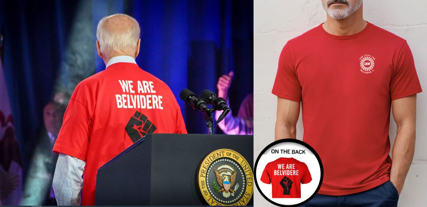 Grab Yours Now: Joe Biden Wears “We Are Belvidere Red” TShirt