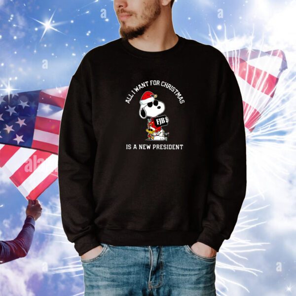 Snoopy All I Want For Christmas Is A New President Hoodie T-Shirts
