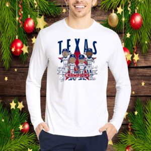 Texas Baseball: World Champions Caricatures Hoodie T-Shirt