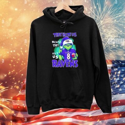 The Grinch they hate us because they ain’t us Baltimore Ravens 2023 Hoodie shirt