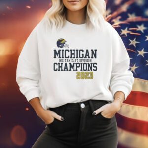 University Of Michigan Football Yellow 2023 Big Ten East Champions Sweatshirt