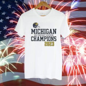University Of Michigan Football Yellow 2023 Big Ten East Champions TShirt