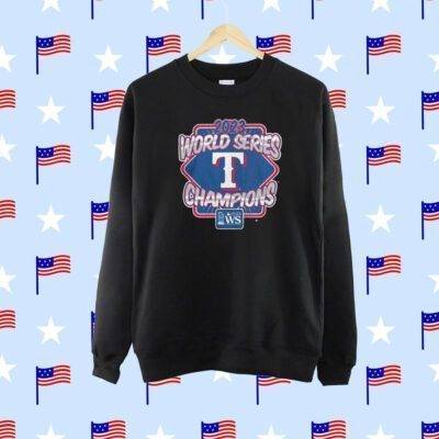 Women’s wear Texas rangers majestic threads red 2023 world series champions SweatShirt