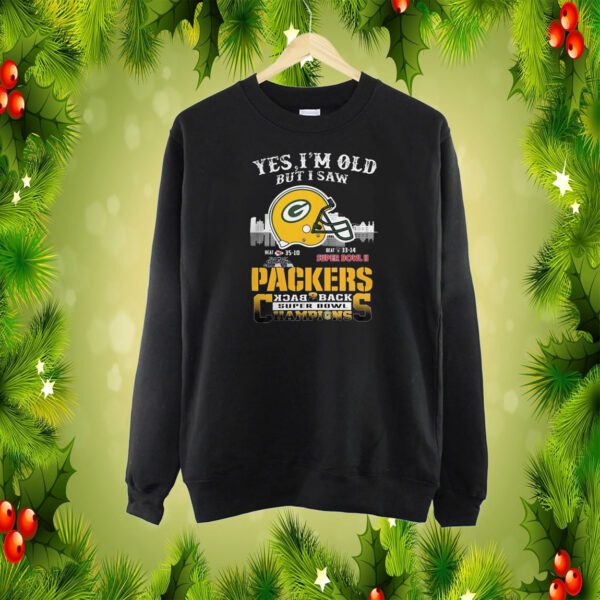 Yes I’m old but I saw city helmet Green Bay Packers back 2 back super bowl champions SweatShirt