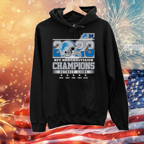 2023 NFC North Division Champions Detroit Lions T-Shirts