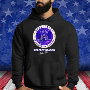 Washington Huskies 2023 Undefeated Perfect Season Signatures Shirt