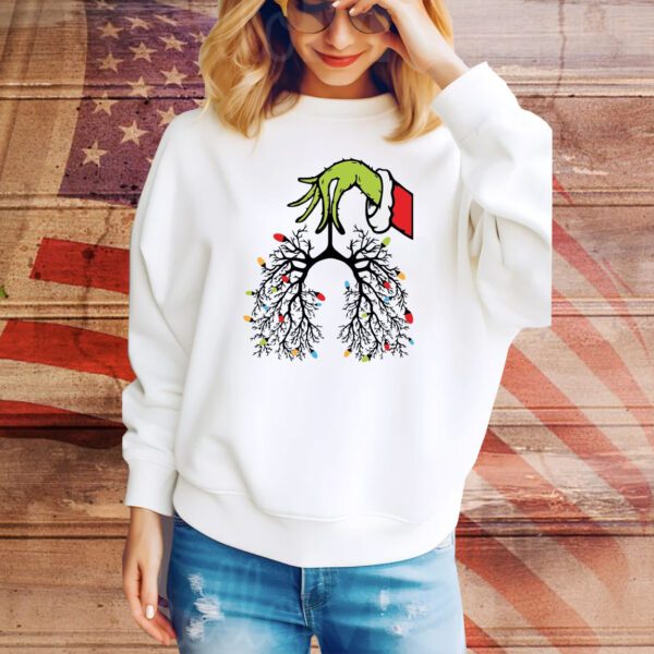 Christmas Grinch , Doctors Christmas , Lung Xmas Lights SweatShirt