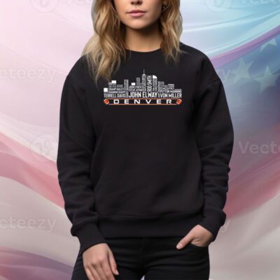 Denver Broncos Football Legends Denver City Skyline SweatShirt