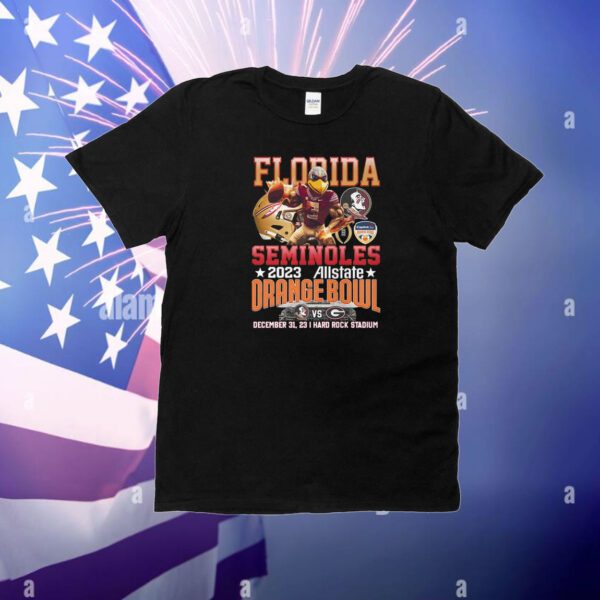 Florida Seminoles 2023 Allstate Orange Bowl December 31, 2023 Hard Rock Stadium T-Shirt