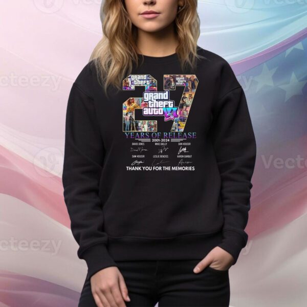 Grand Theft Auto VI 27 Years Of Release 2001 – 2024 Thank You For The Memories SweatShirt