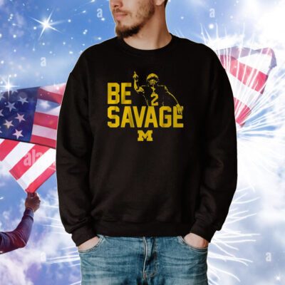 Michigan Football Blake Corum Be Savage Tee Shirt