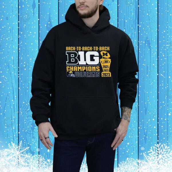 Michigan Wolverines Back-to-Back-to-Back Big Ten Conference Champions SweatShirts
