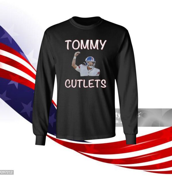 Official NY Giants Tommy DeVito Cutlets Long Sleeve TShirt