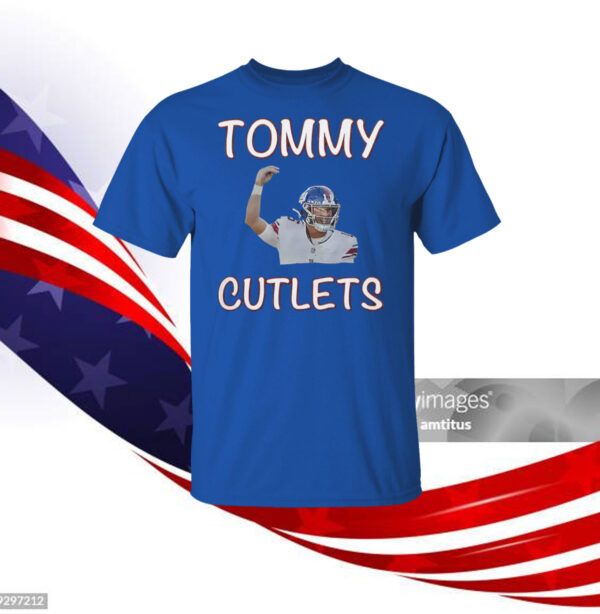 Official NY Giants Tommy DeVito Cutlets Long Sleeve TShirts
