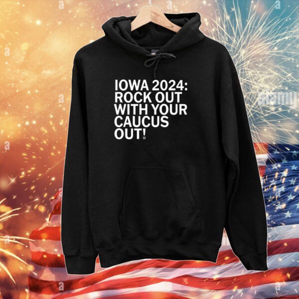Raygunsite Iowa 2024 Rock Out With Your Caucus Out T-Shirts