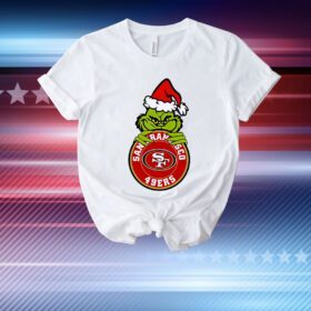 Santa Grinch San Francisco 49ers Christmas T-Shirt