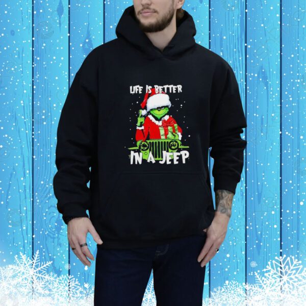 Santa Grinch life is better in a Jeep Sweater