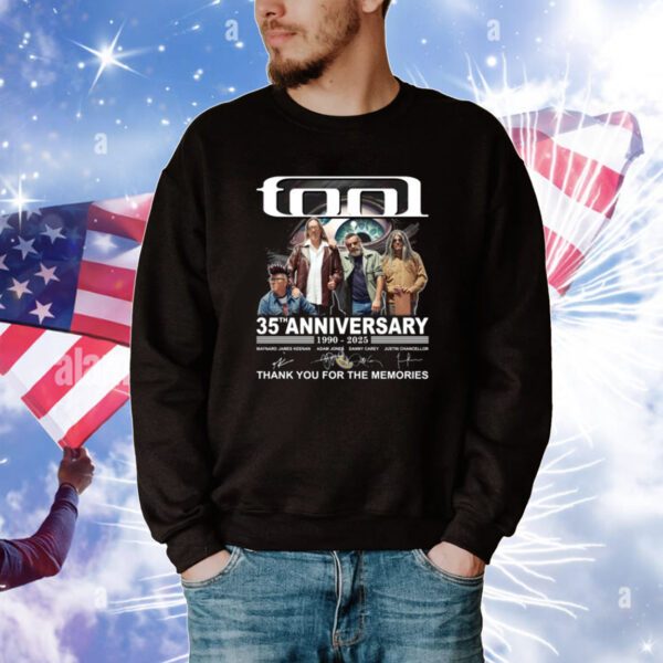 Tool Band 35th Anniversary 1990 – 2025 Thank You For The Memories Tee Shirts