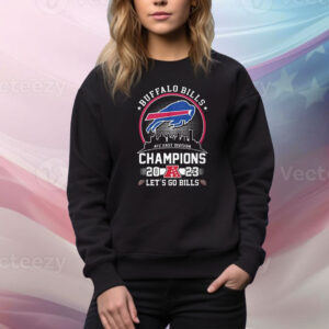 Bills 2023 AFC East Division Champions Two-Sided Hoodie Tee Shirt
