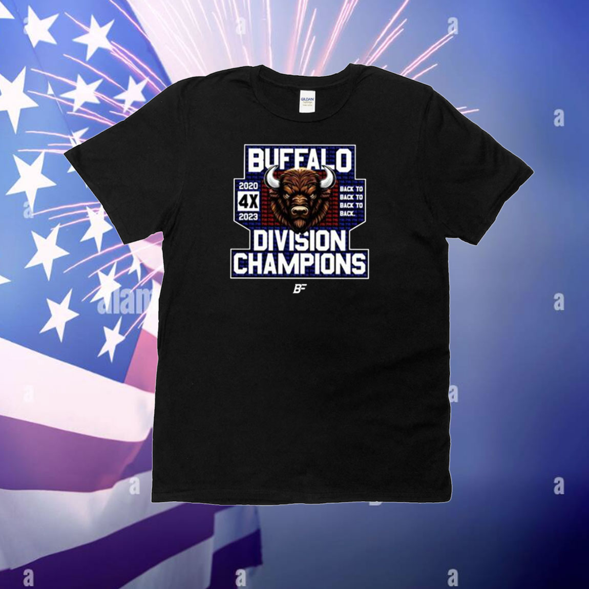 Bills Division Champions Back To Back To Back To Back 2020 4X 2023 T-Shirt