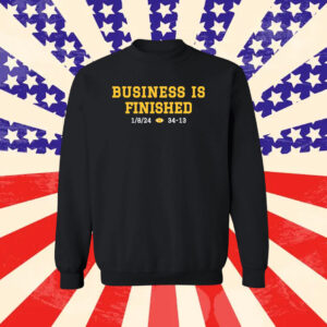 Business Is Finished Michigan 2023 National Champions V-neck Tee Shirt