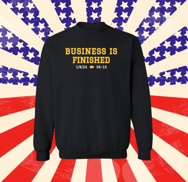 Business Is Finished Michigan 2023 National Champions V-neck Tee Shirt
