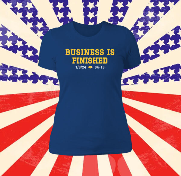 Business Is Finished Michigan 2023 National Champions V-neck Tee TShirt
